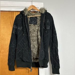 Like-New Fox Riders Company Fur Zipper Hoodie